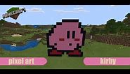 minecraft pixel art kirby | how to make minecraft pixel art online | EASY minecraft kirby art