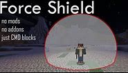 Make a force shield around you with command blocks in Minecraft PE