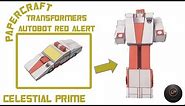 HOW TO MAKE PAPER TRANSFORMERS RED ALERT G1 (TRANSFORMABLE TUTORIAL WITH TEMPLATES)