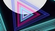 Triangles Abstract Neon Lights Transparent Background