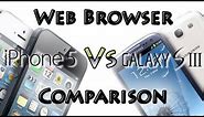 Web Browser Comparison: iPhone 5 & Galaxy S3