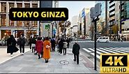 TOKYO, JAPAN 🇯🇵 [4K] GINZA — Tokyo's Luxury Shopping District — 1 HOUR Walking Tour