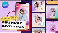 How to Create Printable 🎉 BIRTHDAY PARTY INVITATIONS 🎉 for Free Using Canva (1000+ Templates)