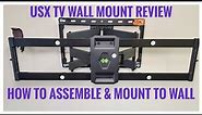 USX TV Full Motion TV Wall Mount for Large TV's Review & How To Install TV Wall Mount