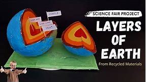 Layers of Earth 3D Model Using Recycled Materials : Science Fair Project