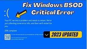 How to Fix Critical Process Died Blue Screen Error on Windows 10 &11