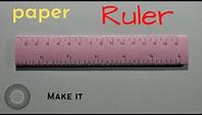 How to make paper ruler | paper craft | R black craft studio.