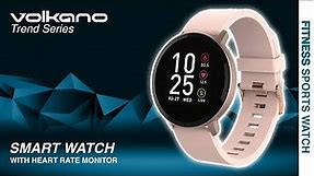 Smart Watch with Heart Rate Monitor (Rose Gold) | Trend Series | Volkano