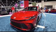 2025 Toyota Camry SE Hybrid In Red - 4K - Will Be Hybrid Only With AWD Or FWD Options