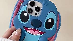 for iPhone 14 Pro Max Lilo Stitch Case,3D Cartoon Cute Women Girls Kids Soft Silicone Animal Character Shockproof Anti-Bump Protector Gifts Cover Case for iPhone 14 Pro Max 6.7 inch Blue