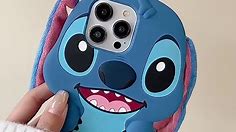 KeQili for iPhone 14 Pro Max Lilo Stitch Case,3D Cartoon Cute Women Girls Kids Soft Silicone Animal Character Shockproof Anti-Bump Protector Gifts Cover Case for iPhone 14 Pro Max 6.7 inch Blue