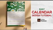 Calendar Illustrator Tutorial | How to Make Wall Calendar Design | Tutorial