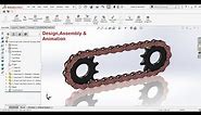 Solidworks tutorial: Chain and Sprocket Animation with Design and Assembly