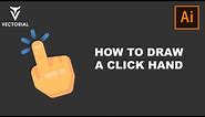 How to Draw a Click hand icon in Adobe Illustrator