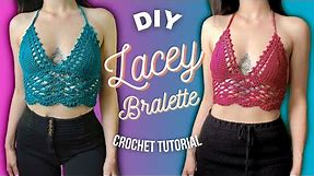Lace Detailed Bralette for all sizes | DIY Crochet Tutorial
