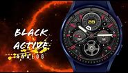 Black Active Analog Animated Watch Face
