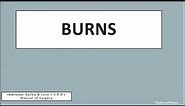 Burns - SURGERY - Rapid Revision Video - Lecture - SRB & BaileyLove