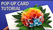 Rainbow Colored Flower Pop Up Card Tutorial