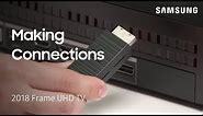 Connect the One Invisible Cable and One Connect Box to Your 2018 Frame UHD or Q9FN TV | Samsung US