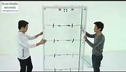Glass display cabinet assembly