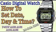 Casio Digital F91W Set Time | Casio Alarm Chrono WR | A168 A158 Module 3298 Adjust