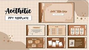 Aesthetic PPT #6 | Animated Slide Easy Simple [ FREE TEMPLATE ]
