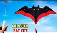 MONSTER BAT kite , how to make bat kite , flying paper kite , patang kese banate hai , patangbazi