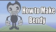 Minecraft How to make Bendy Pixel Art Tutorial (Bendy and The Ink Machine)