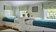 Cool Twin Bedroom Design with Double Bed for Teenage Room - Room Ideas