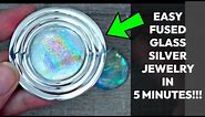 5 Minute Fused Glass Silver Jewelry!!! Unbelievable!!! Must Watch!!!