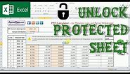 How To Unlock Password Protected Excel Sheet without Password