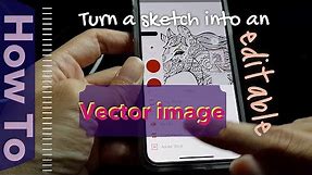 How to convert hand drawn sketch into a vector image using iphone