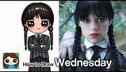 How to Draw Wednesday Addams | Nevermore School Uniform