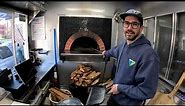 Starting the wood fired Mugnaini (Forni Valoriani) oven in the Sour Street Pizza food truck
