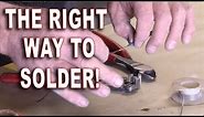 THE CORRECT WAY TO SOLDER TWO STRANDED WIRES TOGETHER