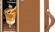 VENINGO iPhone X Case,iPhone XS Case,Phone case for iPhone X/XS,Slim Fit Soft with Adjustable Wristband Kickstand Scratch Resistant Shockproof Protective Cover for Apple iPhone X/XS 5.8", Coffee Brown