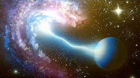 Airbrushing on canvas a acrylic galaxy painting space art with artist brushes