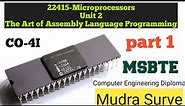 Unit 2 | The art of assembly language programming-Part 1 | Microprocessors | MSBTE-CO4I