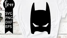Batman mask svg free, mask svg, batman svg, instant download, silhouette cameo, shirt design, superheroes svg, free vector files 0396