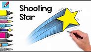 How to draw Shooting Stars Real Easy - Easy Step by Step - Spoken Instructions