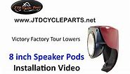 Victory Factory Lower 8" Speaker Pod Installation Video by JTD Cycle Parts