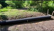 DIY Installing a Culvert Pipe in the woods - 20' ADS Plastic