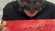 Rare video of Batman eating watermelon 🍉 #shorts