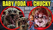 IF YOU EVER SEE CURSED BABY YODA VS BLOODY CHUCKY IN REAL LIFE RUN!! (SCARY)