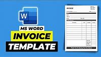 How To Make Editable Invoice Template in Word