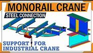 Understanding the overhead monorail crane | crane construction | bolted connections | 3D animation