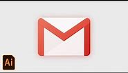 Gmail App Icon Design Tutorial - Illustrator CC 2018