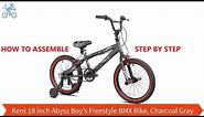How To Assemble Kent 18 Inch Abyss FS18 Boy's Freestyle BMX Bike, Charcoal Gray
