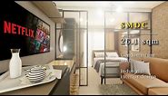 SMDC 26.1 SQM Condominium unit industrial interior design