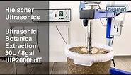 Ultrasonic Extraction of Botanicals - 30 Liter / 8 Gallon Batch - 2000 Watts Sonicator